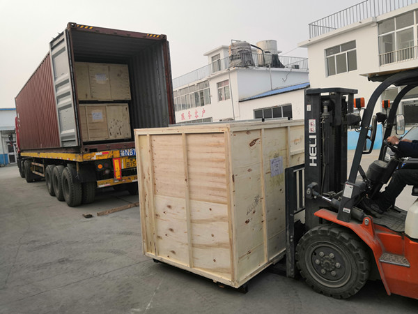 Laser cutters finished and loaded 40GP container
