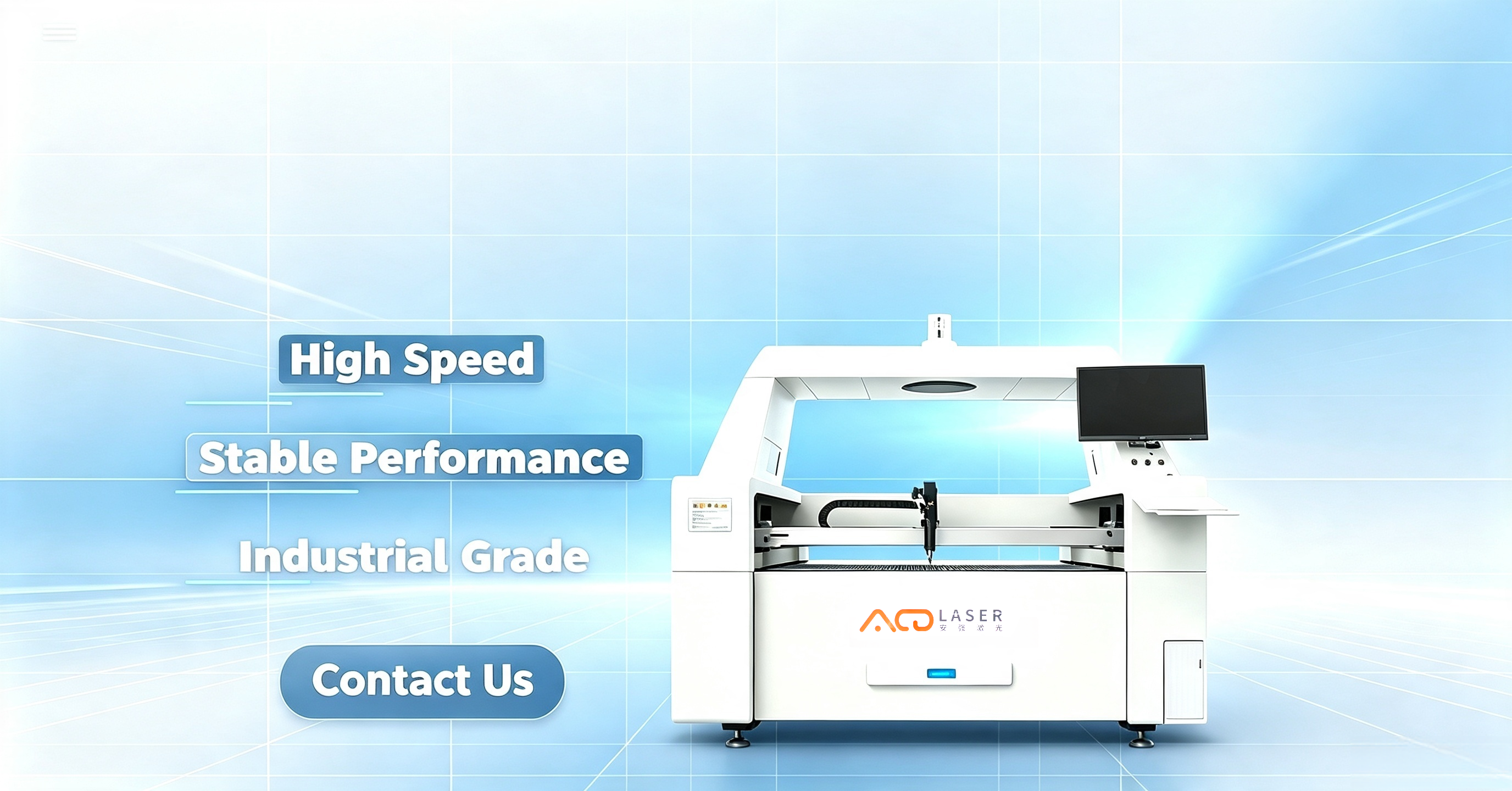 High precision industrial CO2 laser cutter with stable performance